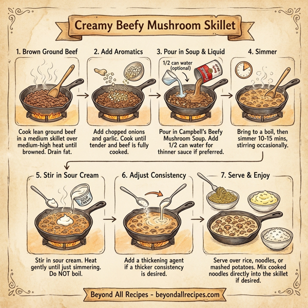 Creamy Beefy Mushroom Skillet instructions