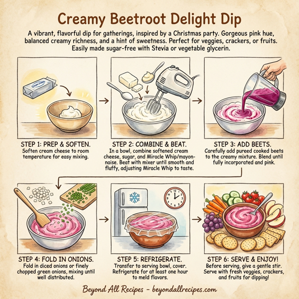 Creamy Beetroot Delight Dip instructions
