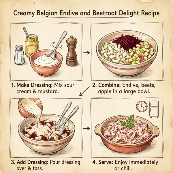 Creamy Belgian Endive and Beetroot Delight instructions