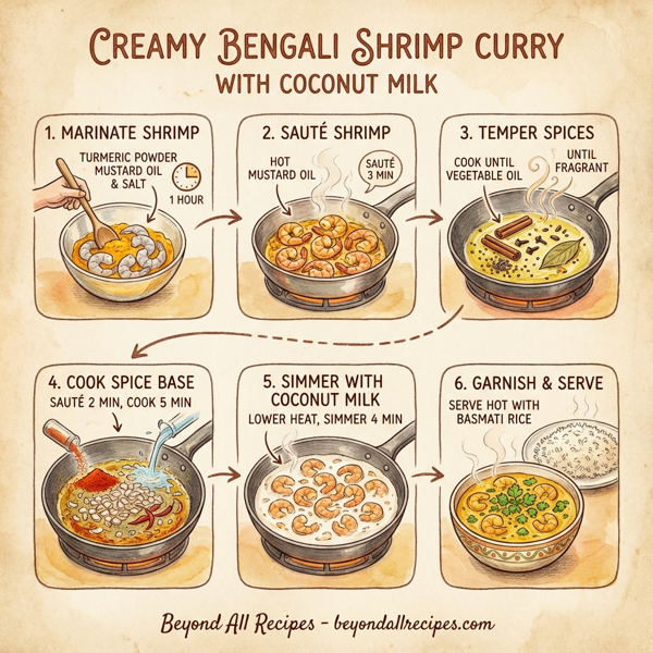 Creamy Bengali Shrimp Curry with Coconut Milk instructions