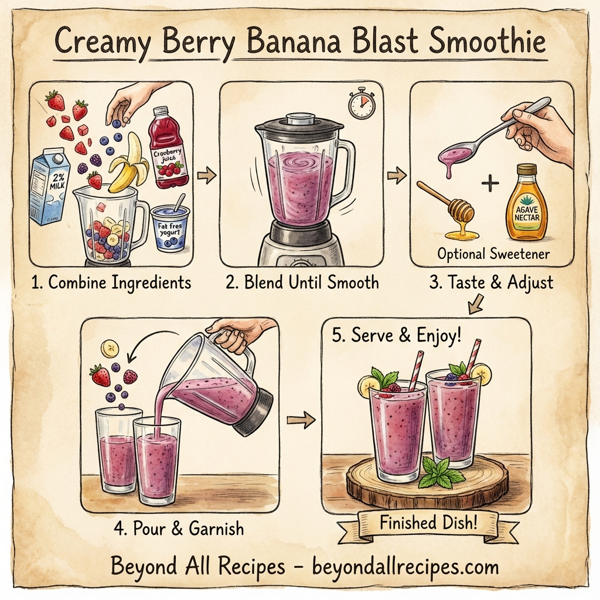 Creamy Berry Banana Blast Smoothie instructions