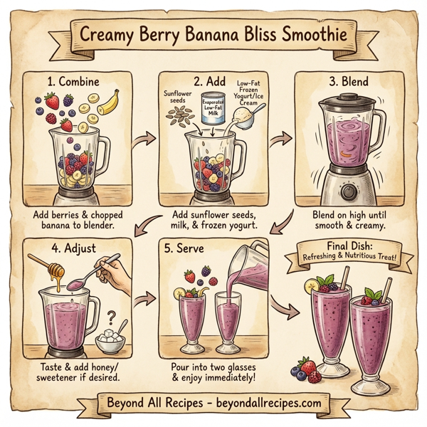 Creamy Berry Banana Bliss Smoothie instructions