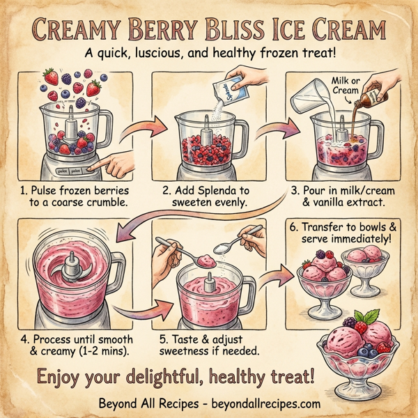 Creamy Berry Bliss Ice Cream instructions