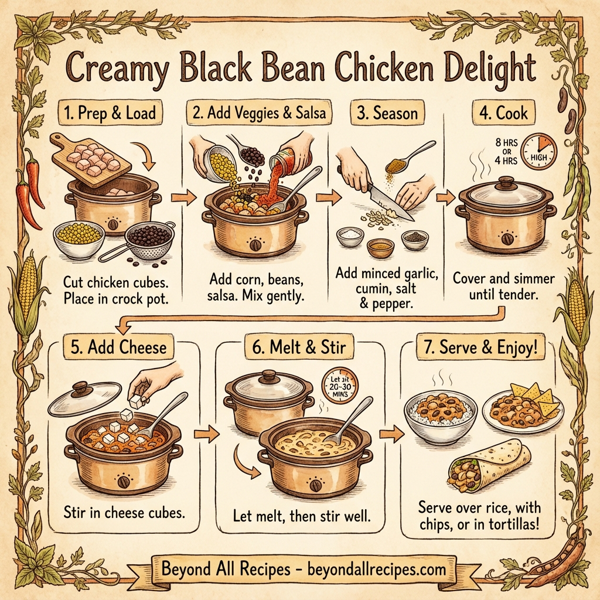 Creamy Black Bean Chicken Delight instructions