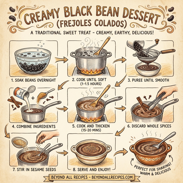Creamy Black Bean Dessert instructions
