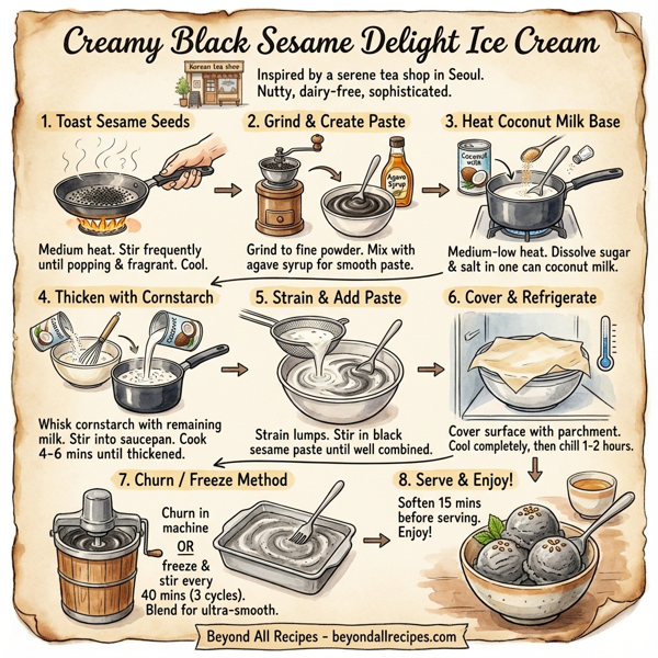 Creamy Black Sesame Delight Ice Cream instructions