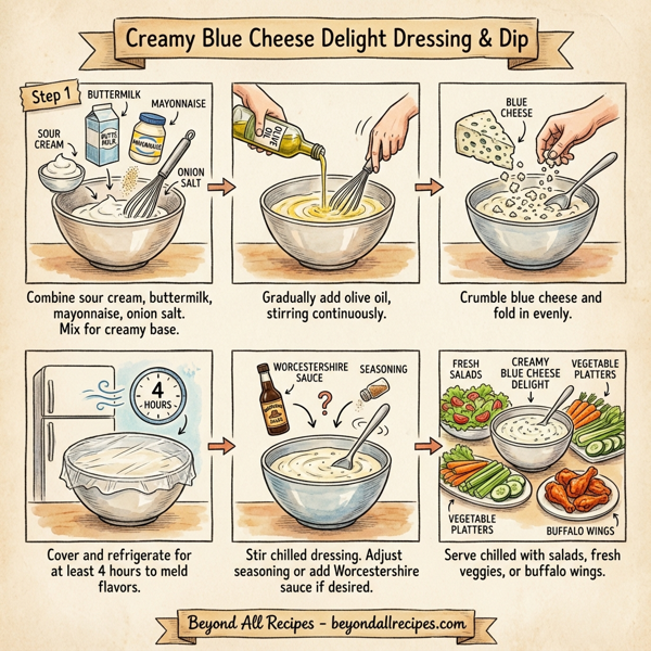 Creamy Blue Cheese Delight Dressing & Dip instructions
