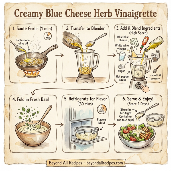 Creamy Blue Cheese Herb Vinaigrette instructions