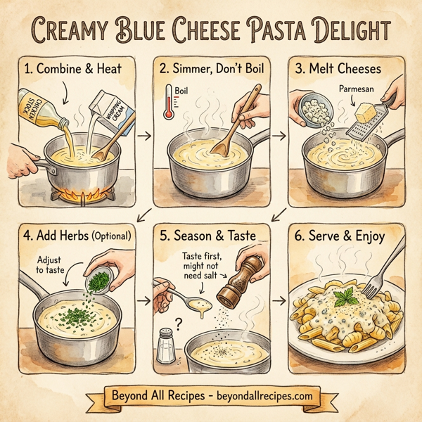 Creamy Blue Cheese Pasta Delight instructions