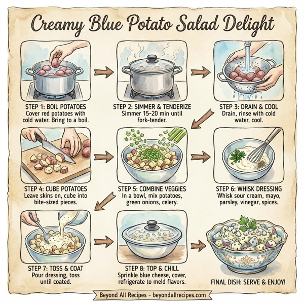 Creamy Blue Potato Salad Delight instructions