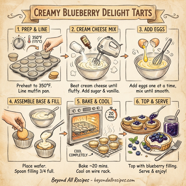 Creamy Blueberry Delight Tarts instructions