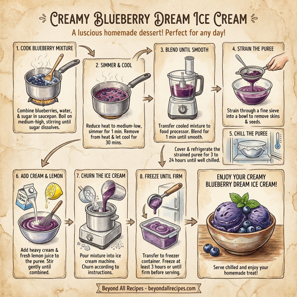 Creamy Blueberry Dream Ice Cream instructions