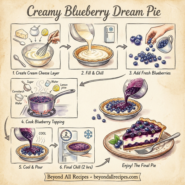 Creamy Blueberry Dream Pie instructions