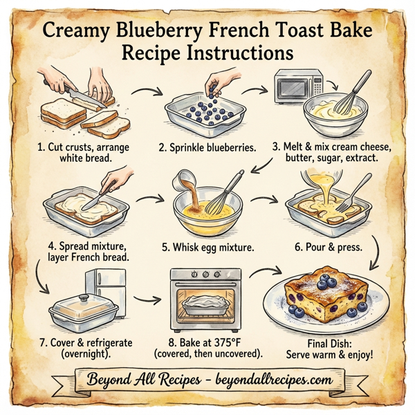 Creamy Blueberry French Toast Bake instructions