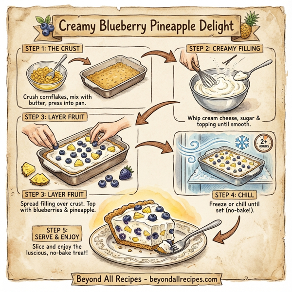 Creamy Blueberry Pineapple Delight instructions