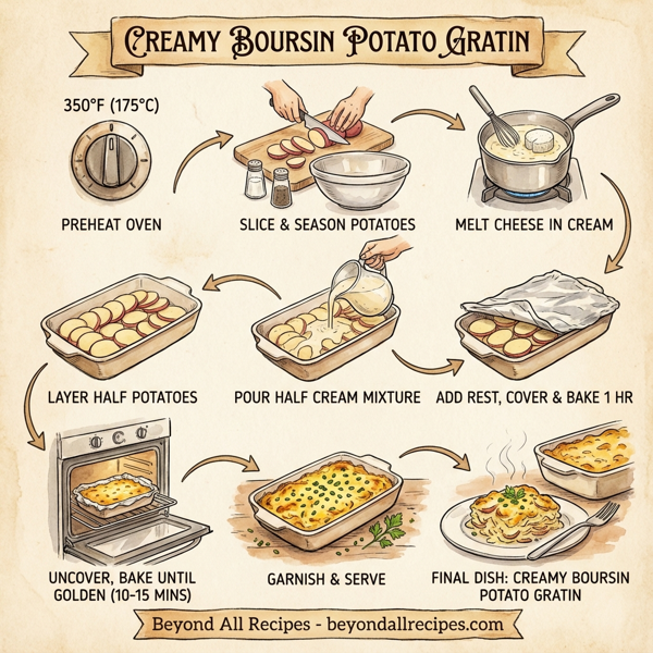Creamy Boursin Potato Gratin instructions