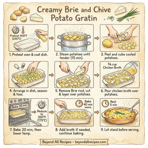 Creamy Brie and Chive Potato Gratin instructions