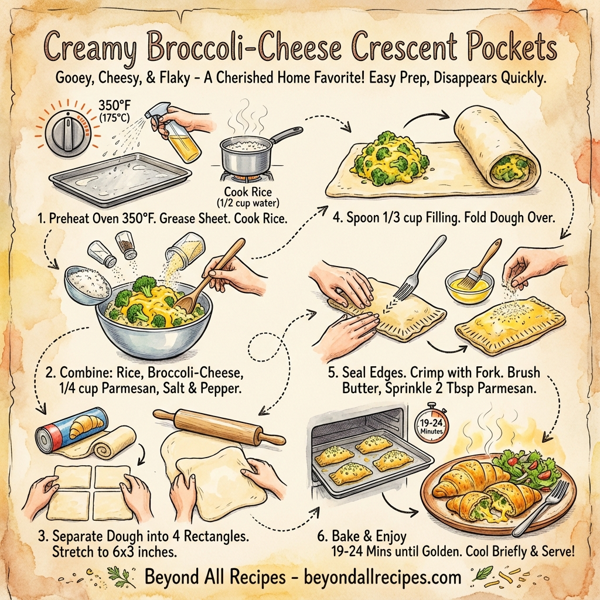 Creamy Broccoli-Cheese Crescent Pockets instructions