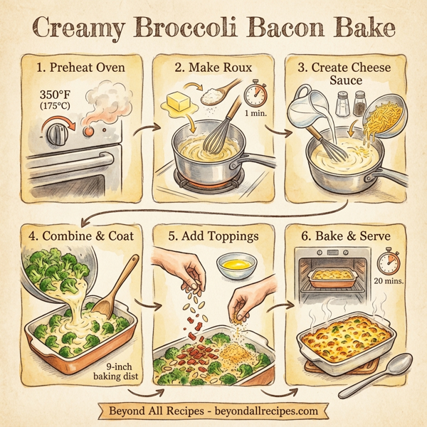 Creamy Broccoli Bacon Bake instructions