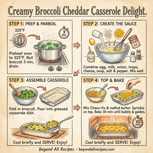 Creamy Broccoli Cheddar Casserole Delight instructions