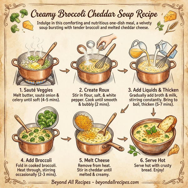 Creamy Broccoli Cheddar Soup instructions