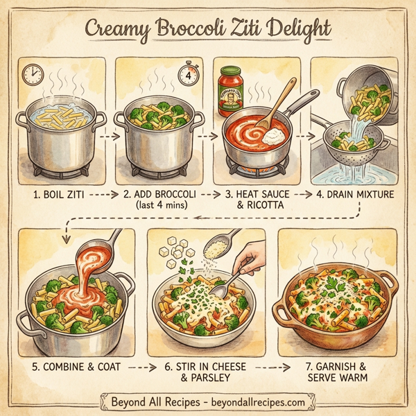 Creamy Broccoli Ziti Delight instructions