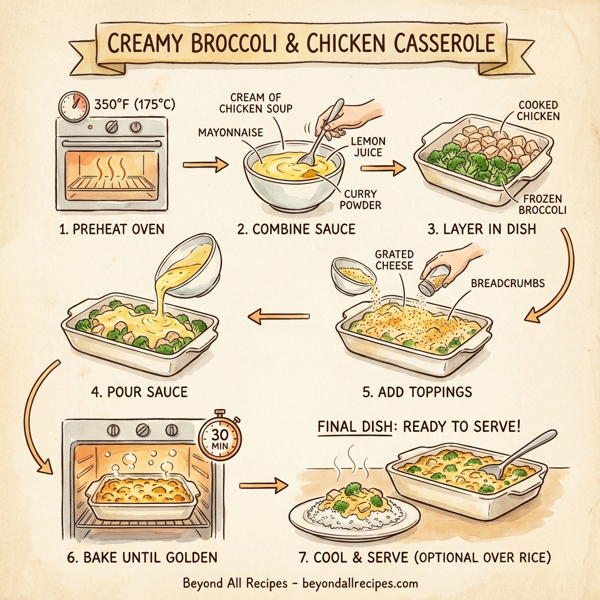 Creamy Broccoli and Chicken Casserole instructions