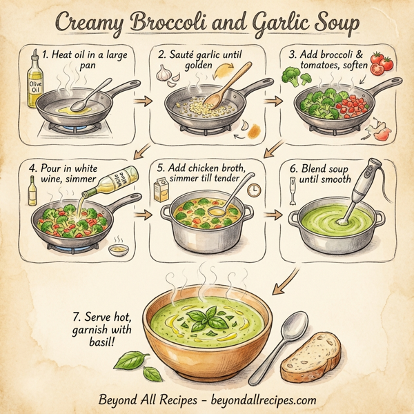 Creamy Broccoli and Garlic Soup instructions