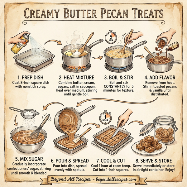 Creamy Butter Pecan Treats instructions