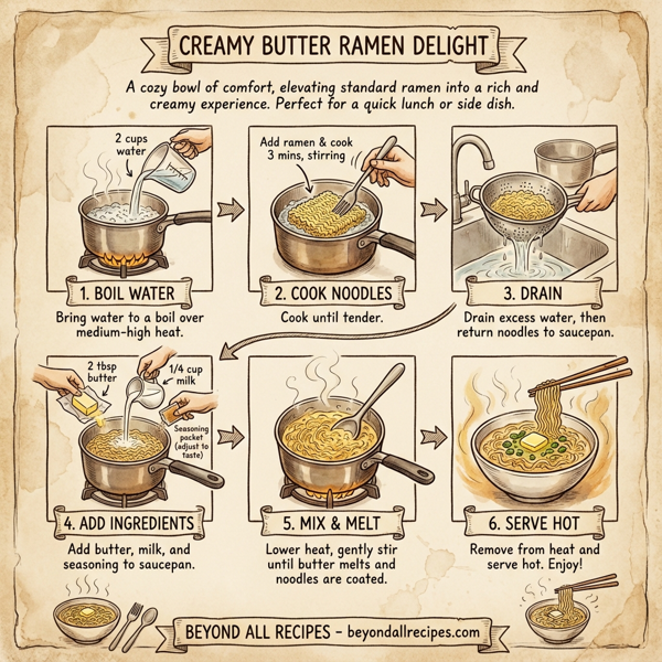 Creamy Butter Ramen Delight instructions