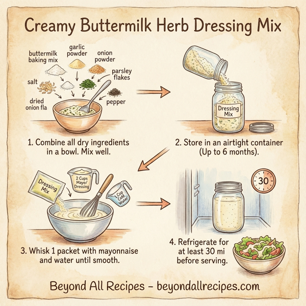 Creamy Buttermilk Herb Dressing Mix instructions