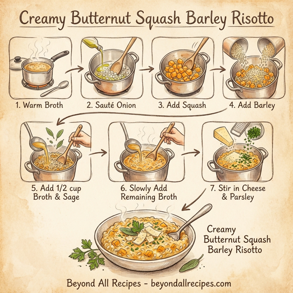 Creamy Butternut Squash Barley Risotto instructions