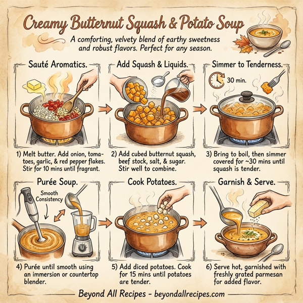 Creamy Butternut Squash and Potato Soup instructions