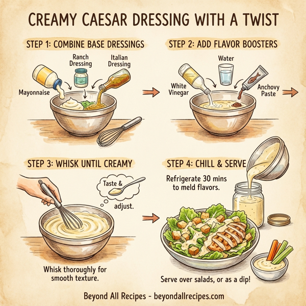 Creamy Caesar Dressing with a Twist instructions