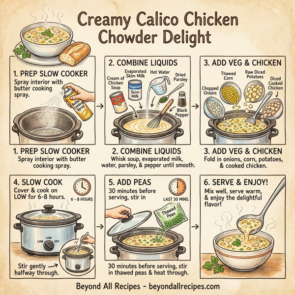 Creamy Calico Chicken Chowder Delight instructions