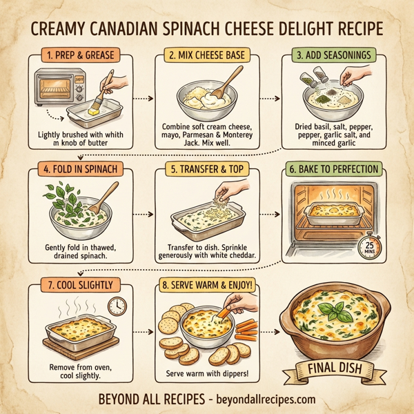 Creamy Canadian Spinach Cheese Delight instructions