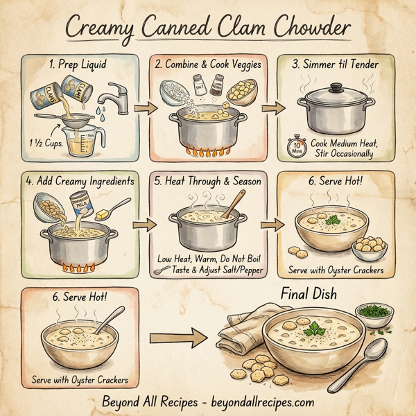 Creamy Canned Clam Chowder instructions