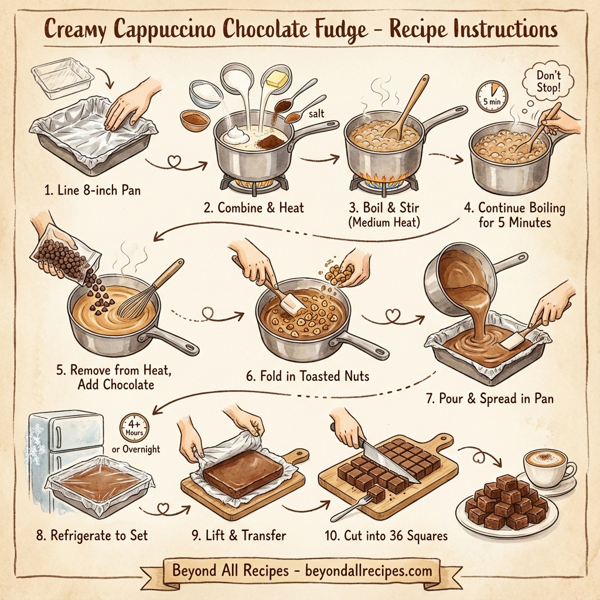 Creamy Cappuccino Chocolate Fudge instructions