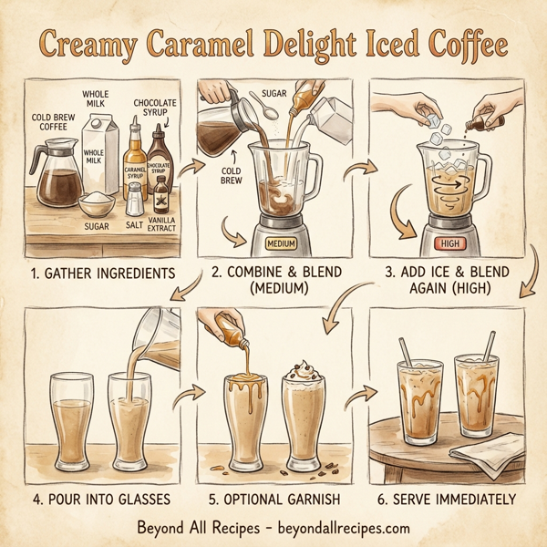 Creamy Caramel Delight Iced Coffee instructions