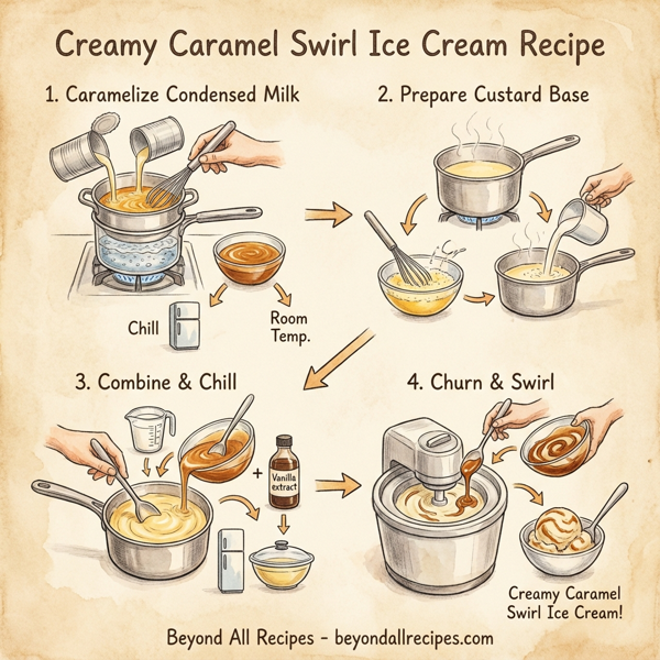 Creamy Caramel Swirl Ice Cream instructions