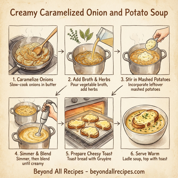 Creamy Caramelized Onion and Potato Soup instructions