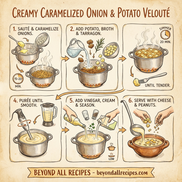 Creamy Caramelized Onion and Potato Velouté instructions