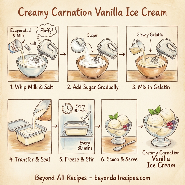 Creamy Carnation Vanilla Ice Cream instructions
