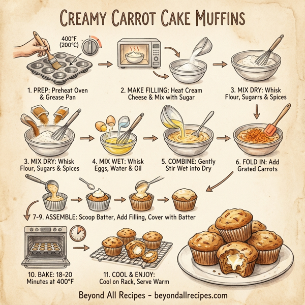 Creamy Carrot Cake Muffins instructions
