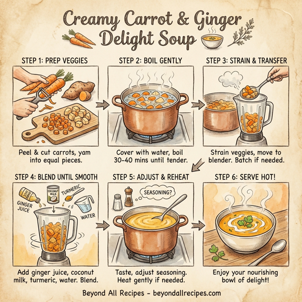 Creamy Carrot & Ginger Delight Soup instructions