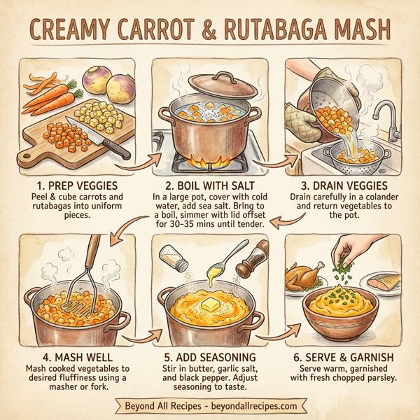 Creamy Carrot & Rutabaga Mash instructions