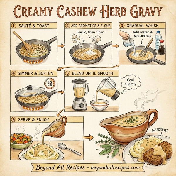 Creamy Cashew Herb Gravy instructions