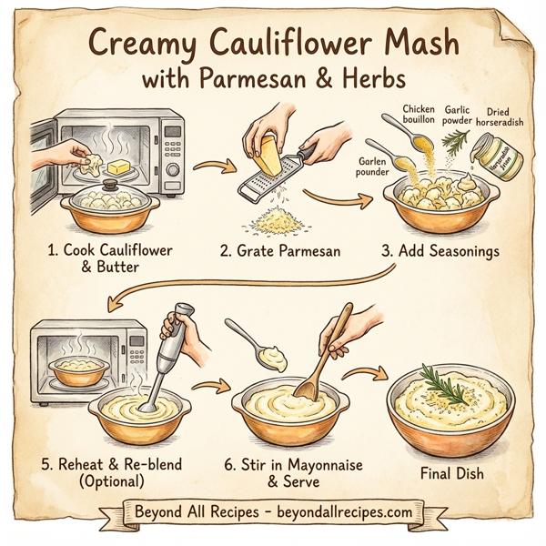 Creamy Cauliflower Mash with Parmesan & Herbs instructions