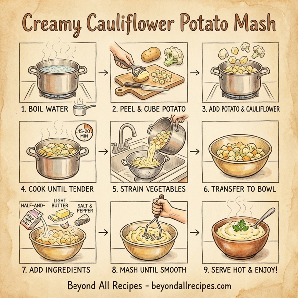 Creamy Cauliflower Potato Mash instructions