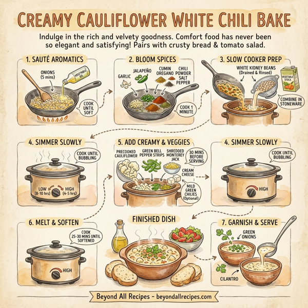 Creamy Cauliflower White Chili Bake instructions